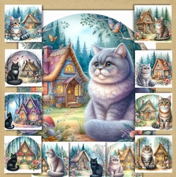 Whimsical Cottage Cats 1