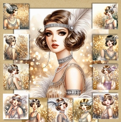 Golden Flapper Girls