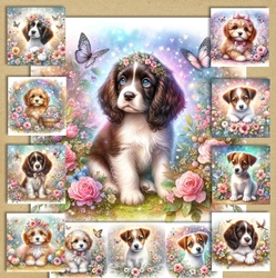 Enchanted Whimsical Garden Pups 8