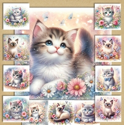 Enchanted Whimsical Garden Kittens 1