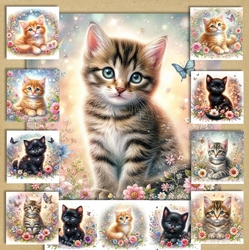 Enchanted Whimsical Garden Kittens 3