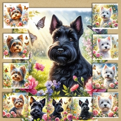 Butterfly Garden Dogs 9