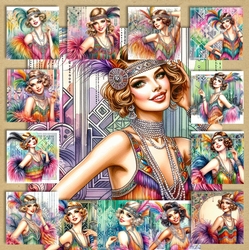 Rainbow Flapper Girl