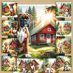 Forest Cabin Dogs 7