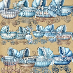 Baby Boy Bassinet Clipart