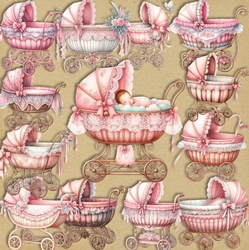 Baby Girl Bassinet Clipart
