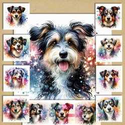 Paint Spash Dog Portraits 1