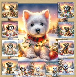 Twinkle Lights Christmas Pups 6