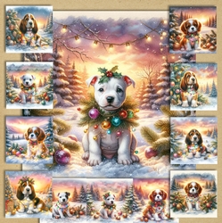 Twinkle Lights Christmas Pups 9
