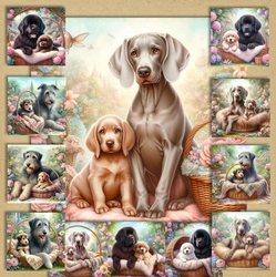 Charming Dog And Pups 1