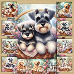 Charming Dog And Pups 8