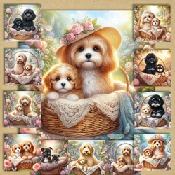 Charming Dog And Pups 11