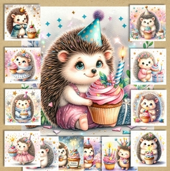 Cupcake Birthday Headgie