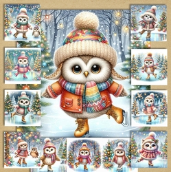 Christmas Skating Owl 