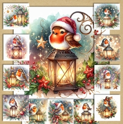 Christmas Robin Lantern