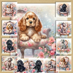 Whimsical Floral Chair Pups 2