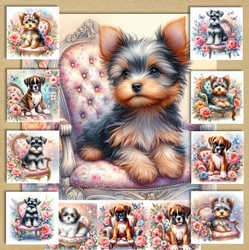 Whimsical Floral Chair Pups 8