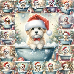 Christmas Bath Dog  CUSTOMER REQUEST