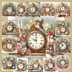 Christmas Robin Clock 