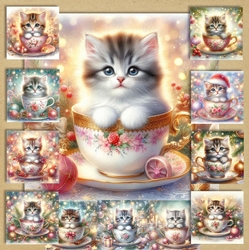  Christmas Tea Cup Kittens