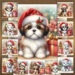 Santa Hat Pups 8
