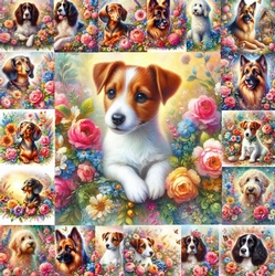 Vibrant Flower Dogs 11