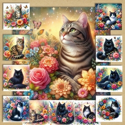 Vibrant Flower Cats 2