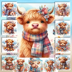 Floral Highland Fall Calf