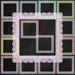 Pretty Pastel Delicate Lace Frames CUSTOMER REQUEST