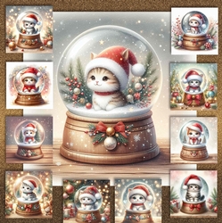 Snow Globe Kittens