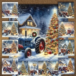 Festive Vintage Tractor