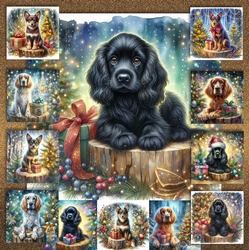 Christmas Tree Stump Pups 2