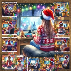Christmas Teen Girl Gamer