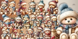Festive  Teddy Bears  Clipart