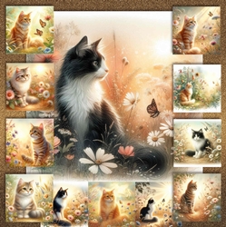 Summer Meadow Cats