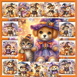 Halloween Pup & Kitten