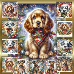 Christmas Bandana Pups 3