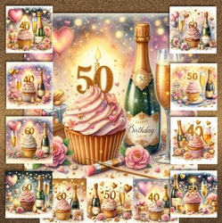 Birthday Cupcake Bears Ages 40,50,60