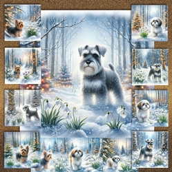 Winter Snowdrop Forest Dogs 8