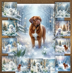 Winter Snowdrop Forest Dogs 14