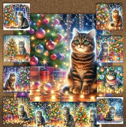 Christmas Tree Cats 