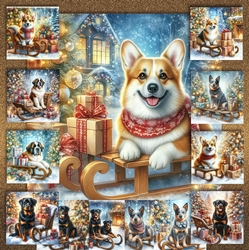 Christmas Sleigh Dogs 15