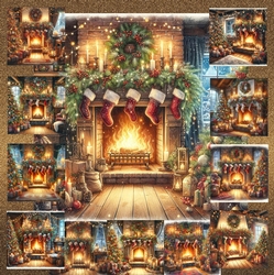 Beautiful Festive Fireplace