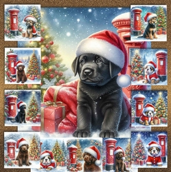 Christmas Post Box Pups 13