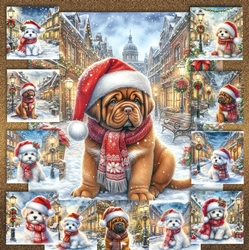 Charming Christmas Street Pups 1