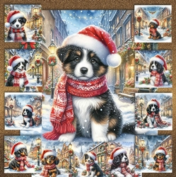 Charming Christmas Street Pups 4