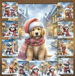 Charming Christmas Street Pups 9