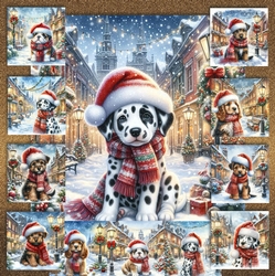 Charming Christmas Street Pups 14