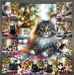 Christmas Tree Cat 2