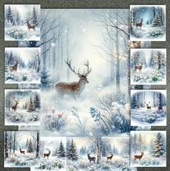 Winter Snowdrop Forest Stag